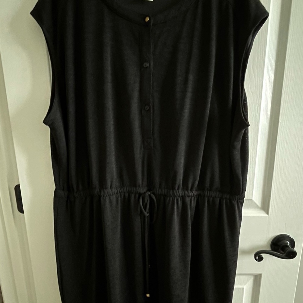 Liz Claiborne Black Sleeveless Sheath Coverup
